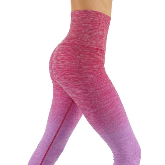 NWT Seamless High Waist Yoga Dry-Fit Ombre compression Leggings Tummy support - Picture 2 of 8